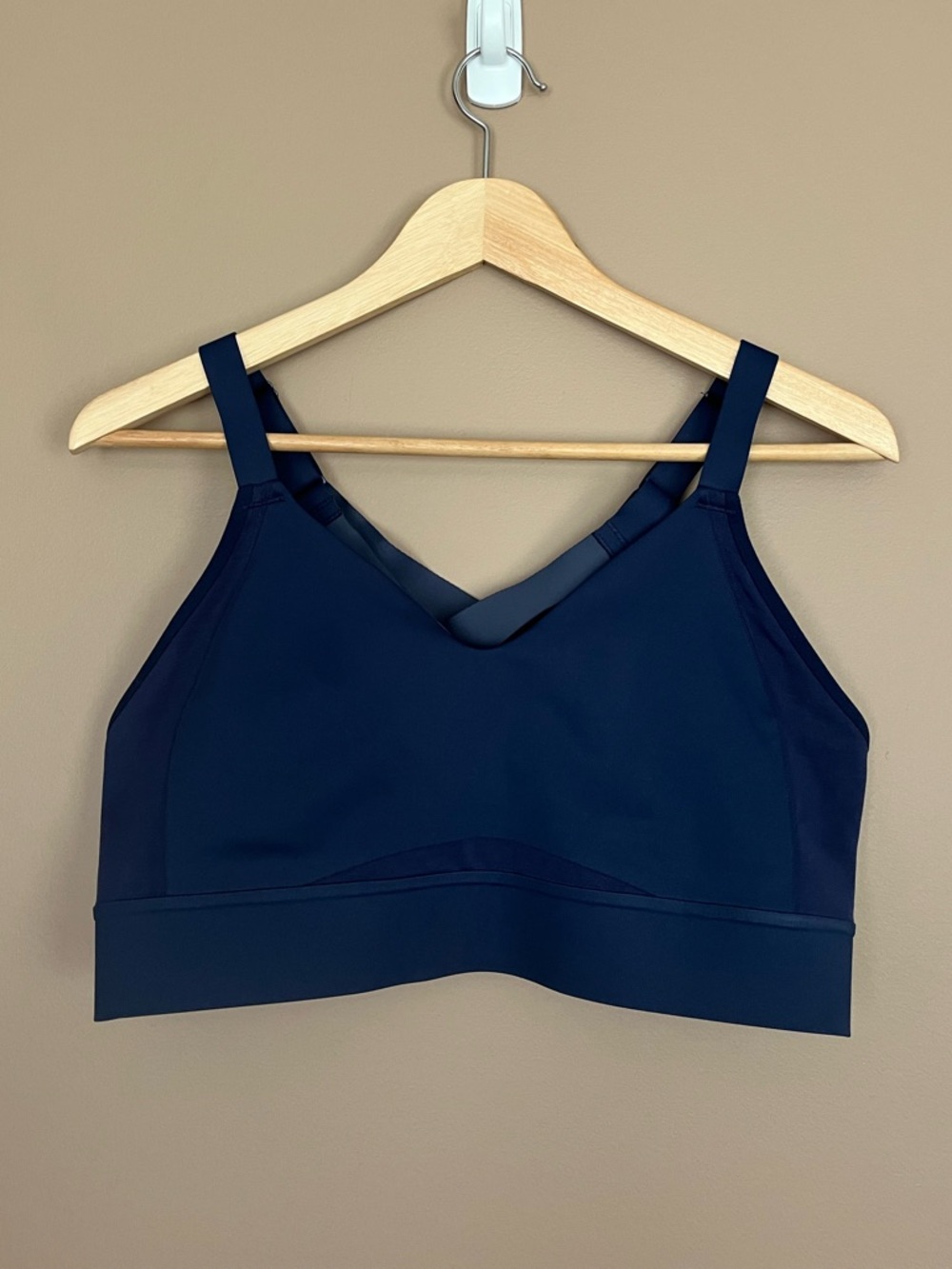 {Brooks} Drive Interlace Run Sports Bra in Navy - Womens 38 C/D